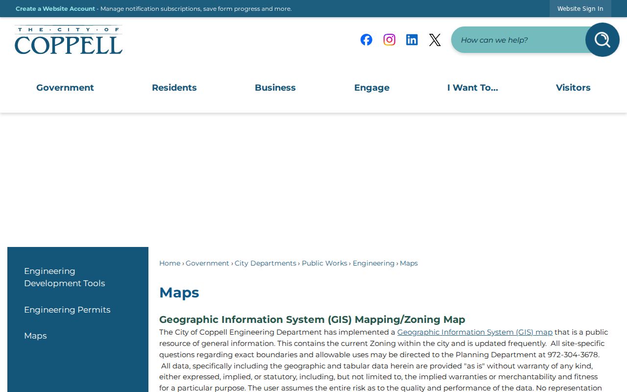 Coppell residents directory official city maps and GIS links
