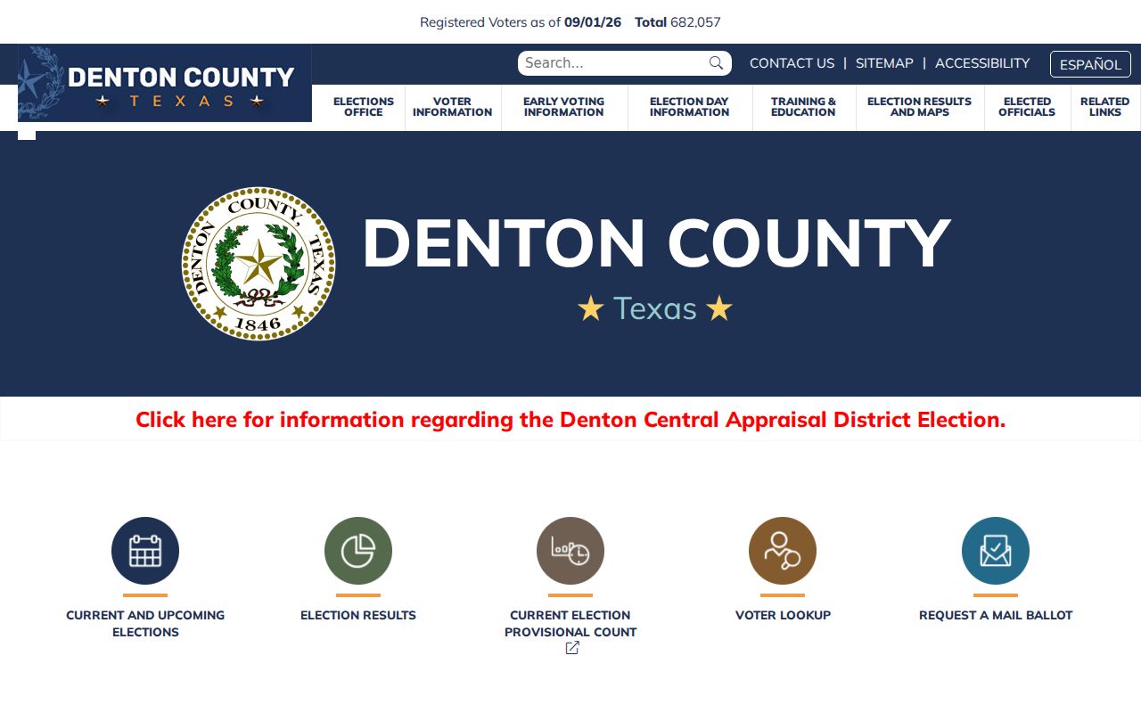 Coppell residents directory Vote Denton voter lookup entry point