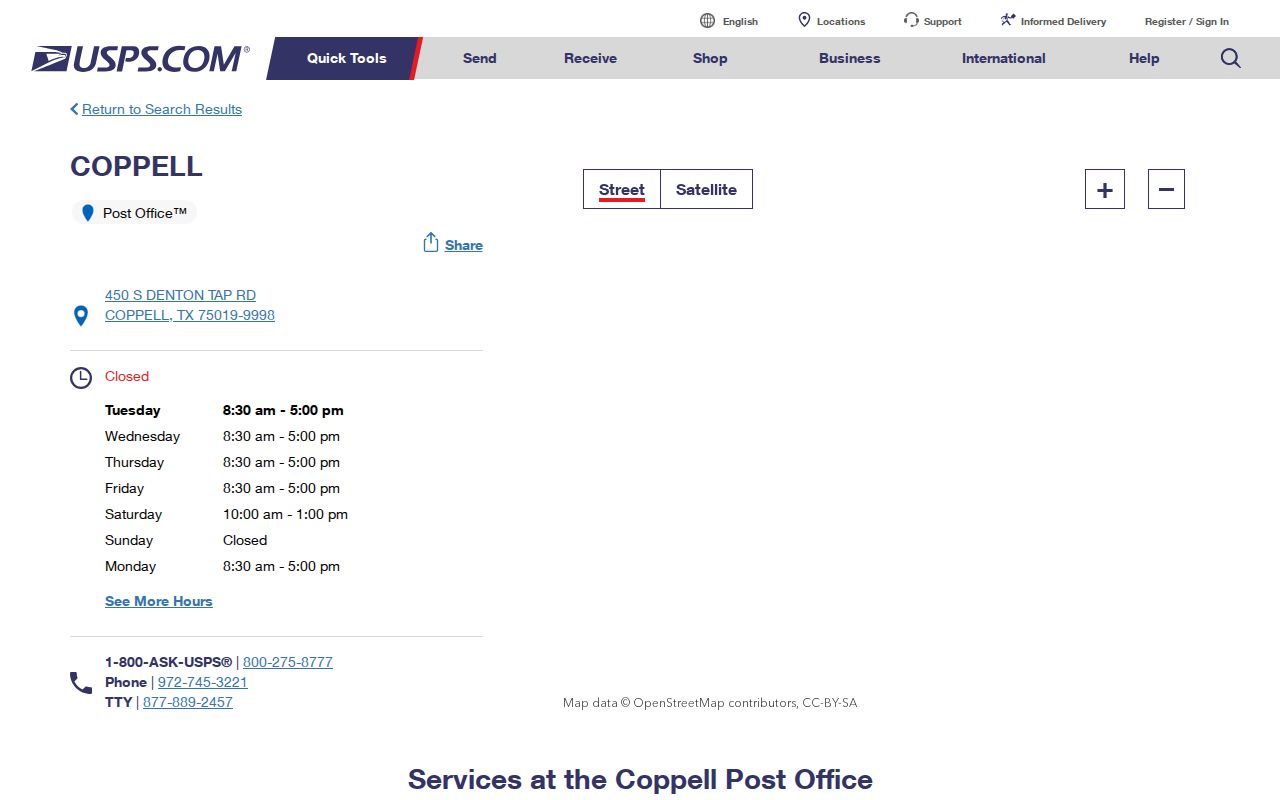 Coppell ZIP code directory Coppell Post Office 75019 postal context
